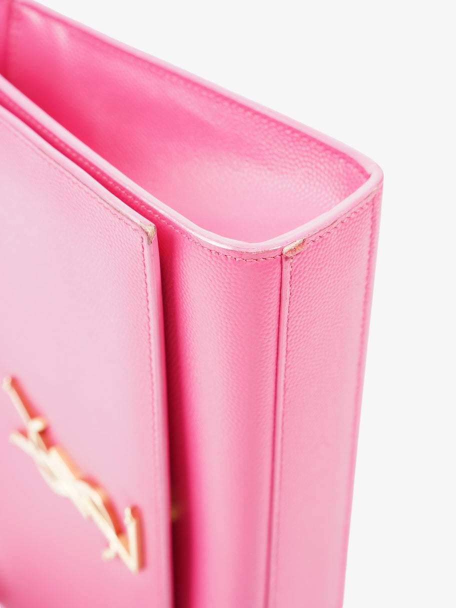 Saint Laurent Kate Neon Pink Grained Leather Image 11