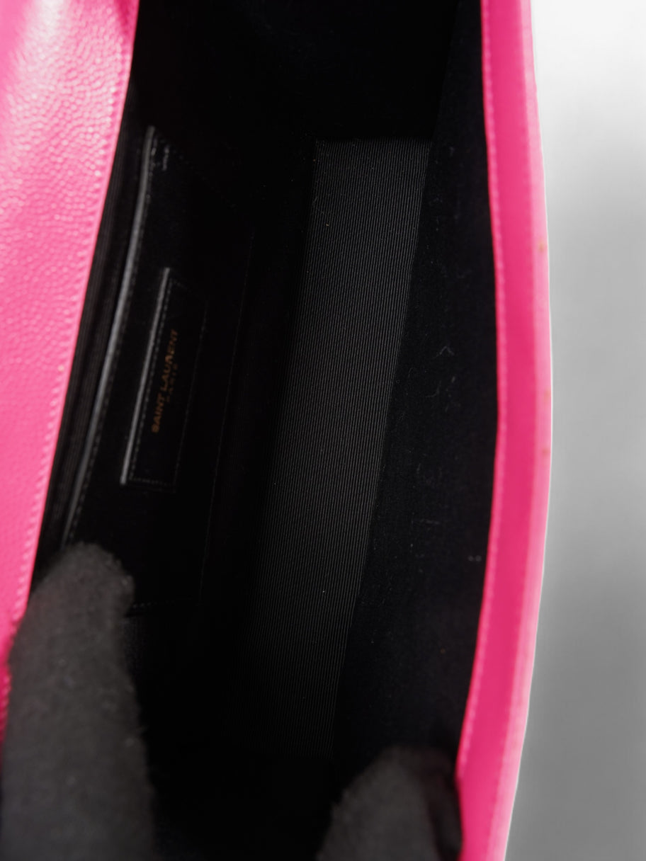 Saint Laurent Kate Neon Pink Grained Leather Image 8