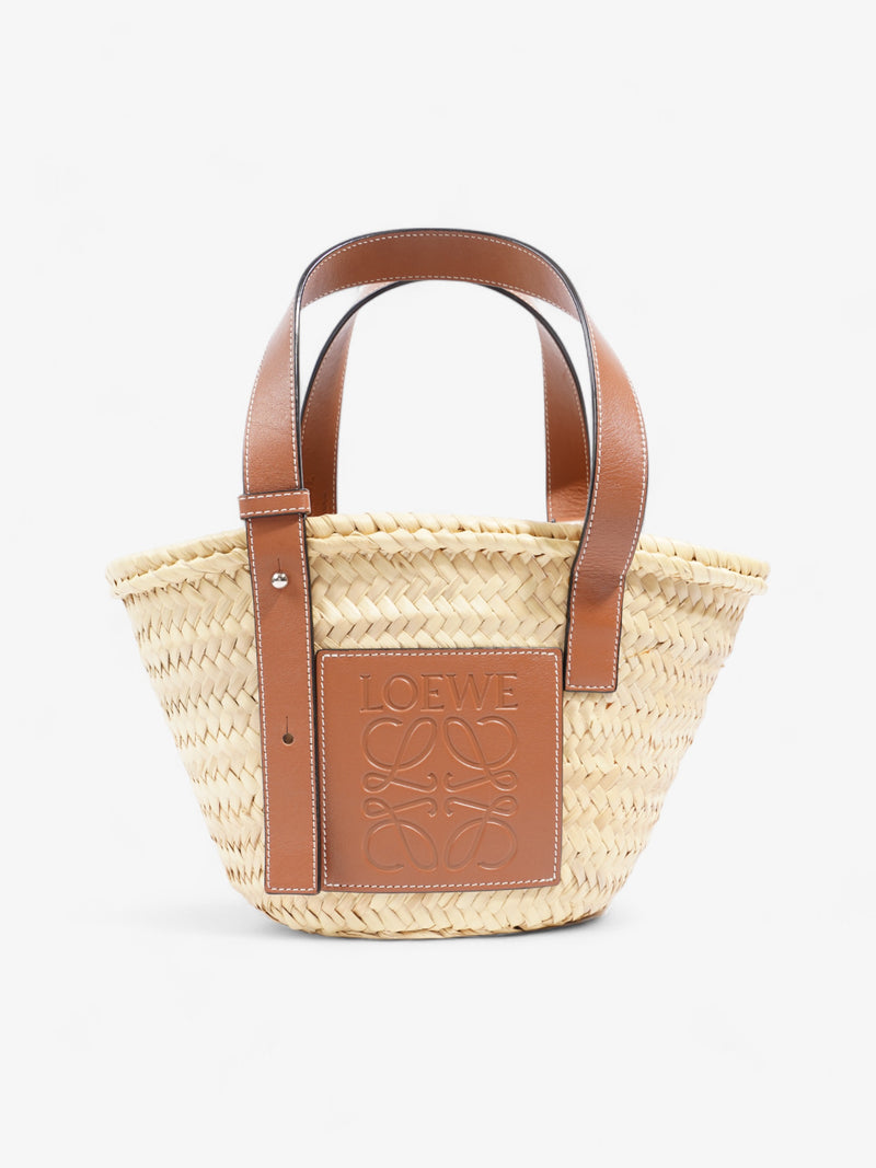  Loewe Basket Bag Brown Raffia Small