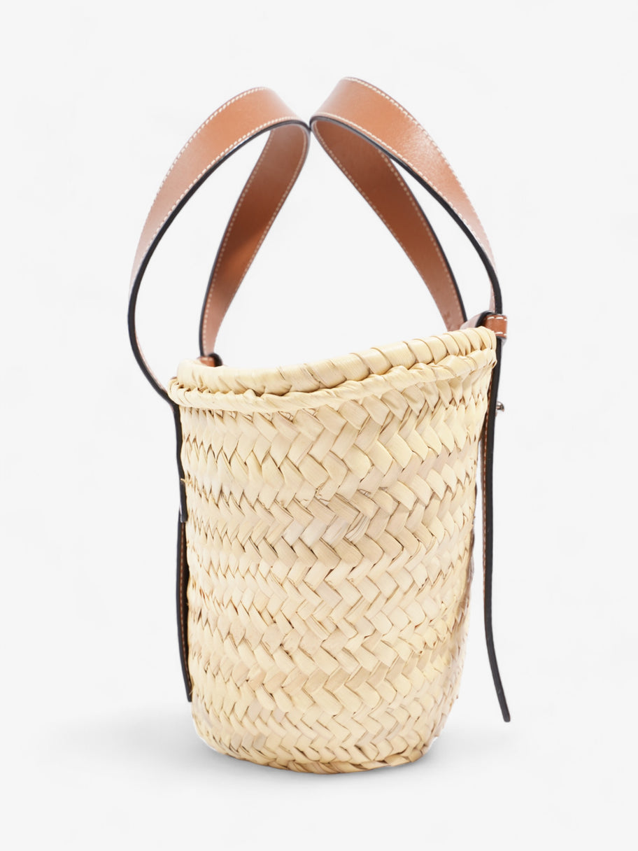 Loewe Basket Bag Brown Raffia Small Image 3