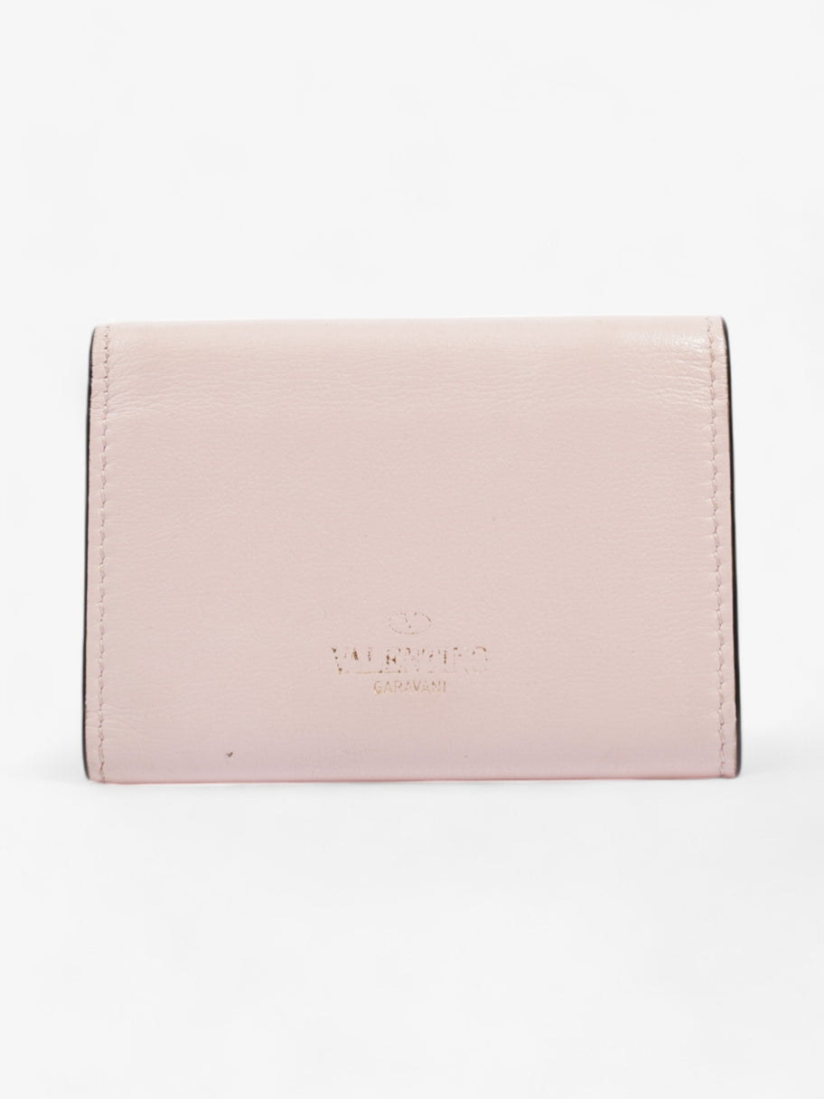 Valentino Rockstud Compact Wallet Pink / Gold Leather Image 2