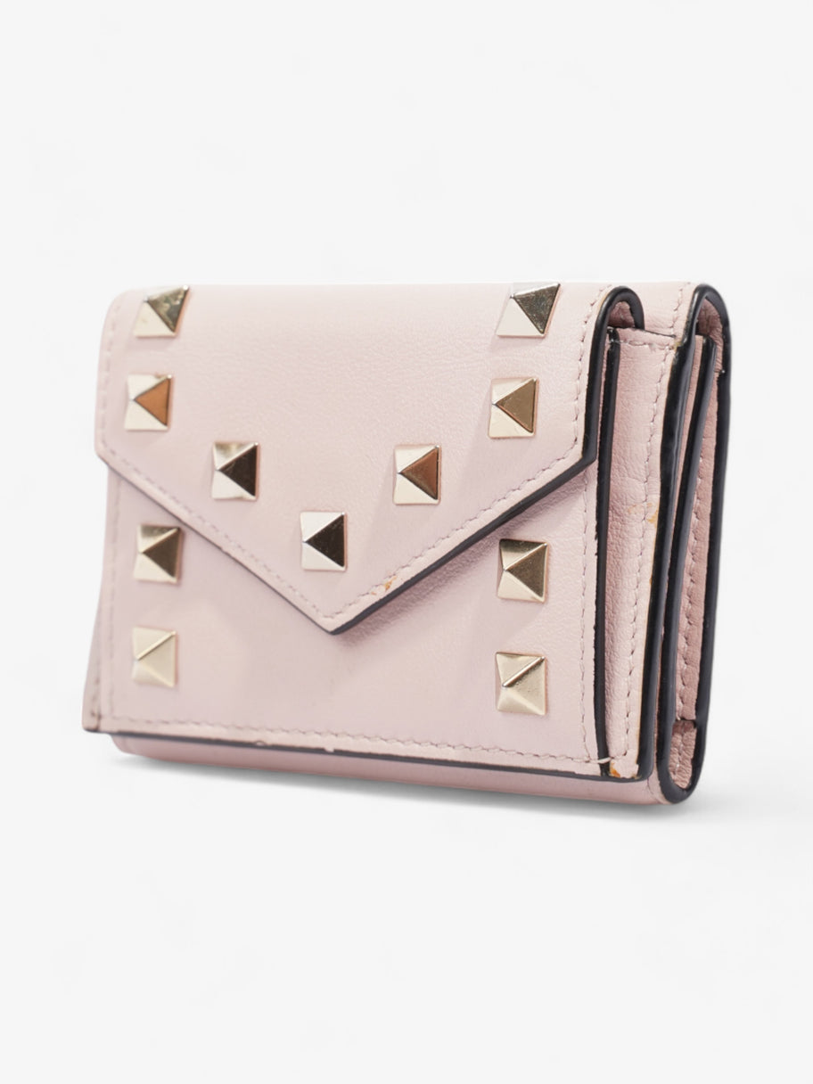 Valentino Rockstud Compact Wallet Pink / Gold Leather Image 3