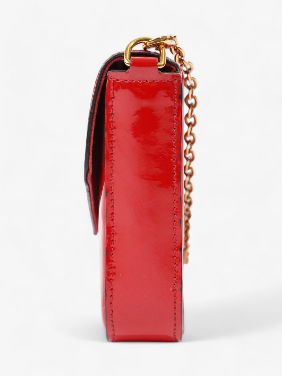 Louis Vuitton Pochette Felicie Red Vernis Leather Image 3