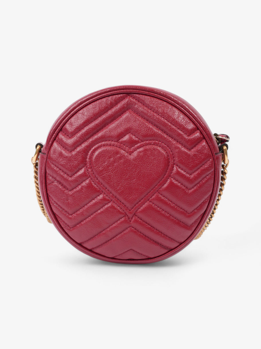 Gucci Marmont Round Bag Red Matelasse Leather Image 4