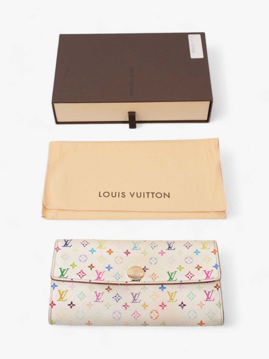 Louis Vuitton Sarah Wallet White / Multicolour Coated Canvas Image 11