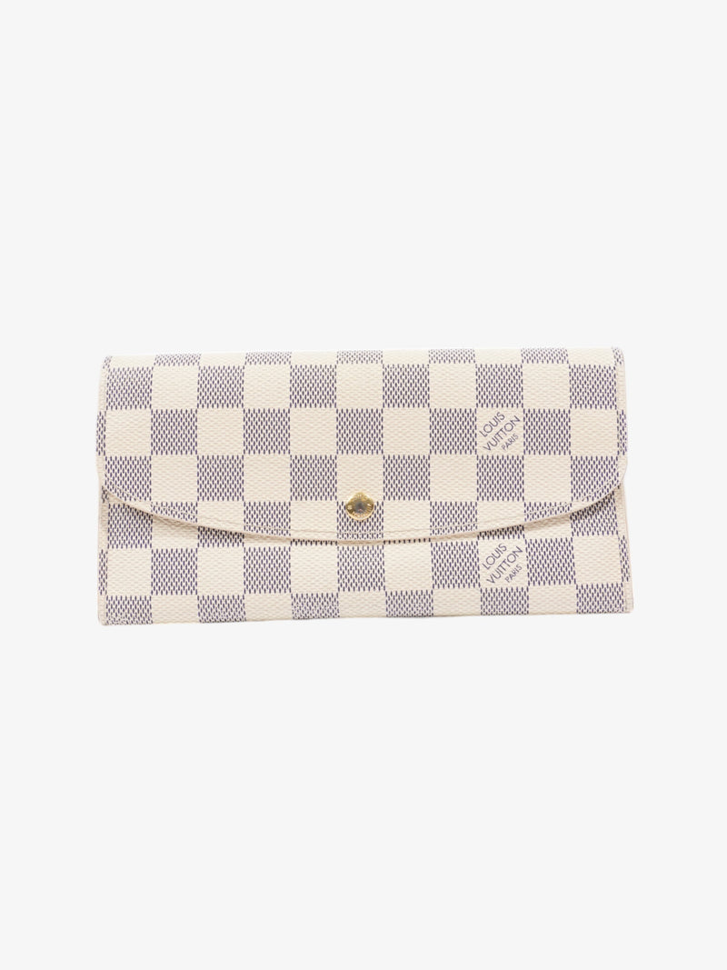  Louis Vuitton Emilie Wallet Damier Azur Coated Canvas