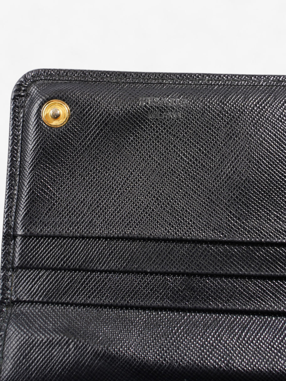 Prada Long Wallet Black Saffiano Leather Image 4