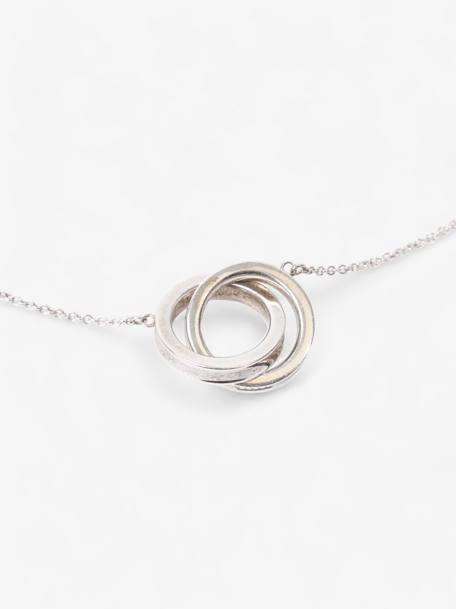 Tiffany and Co Interlocking Circle Necklace Silver Silver Sterling 41cm Image 2