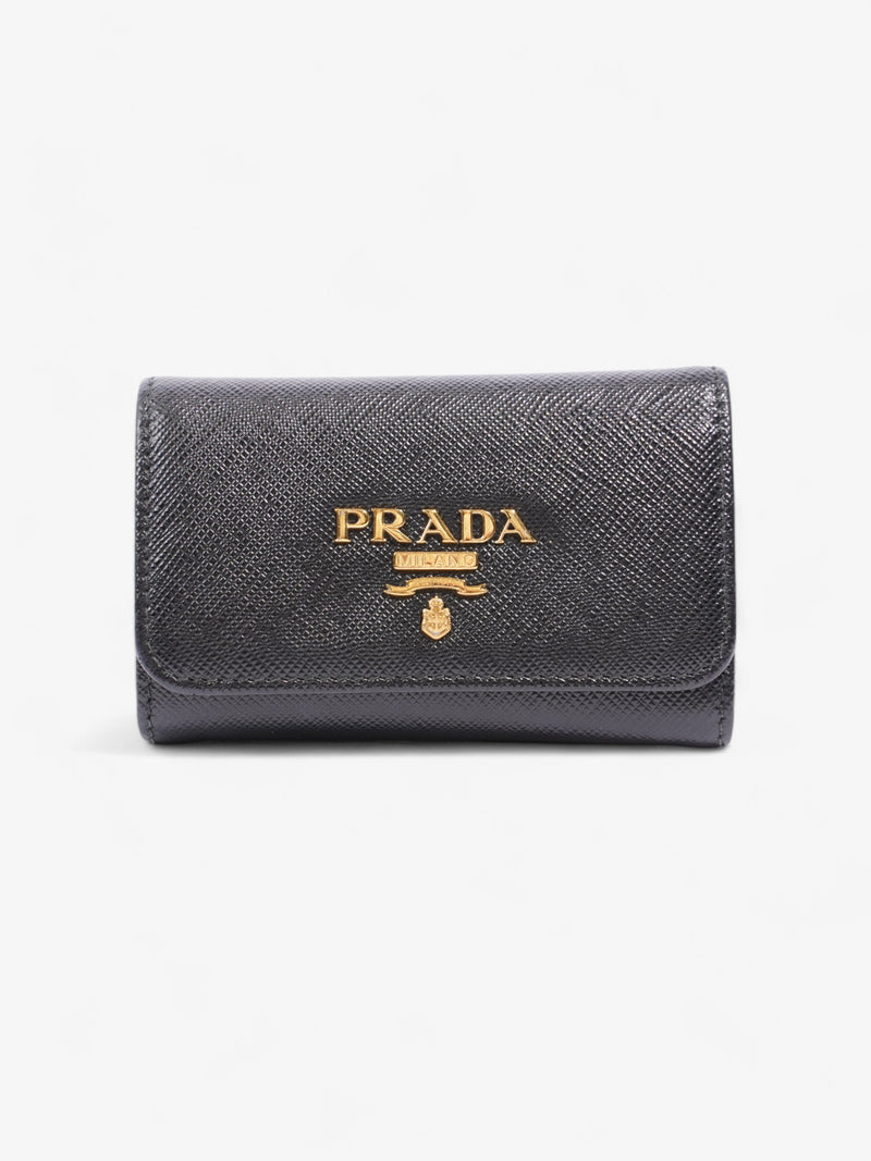  Prada Key Case Black Saffiano Leather