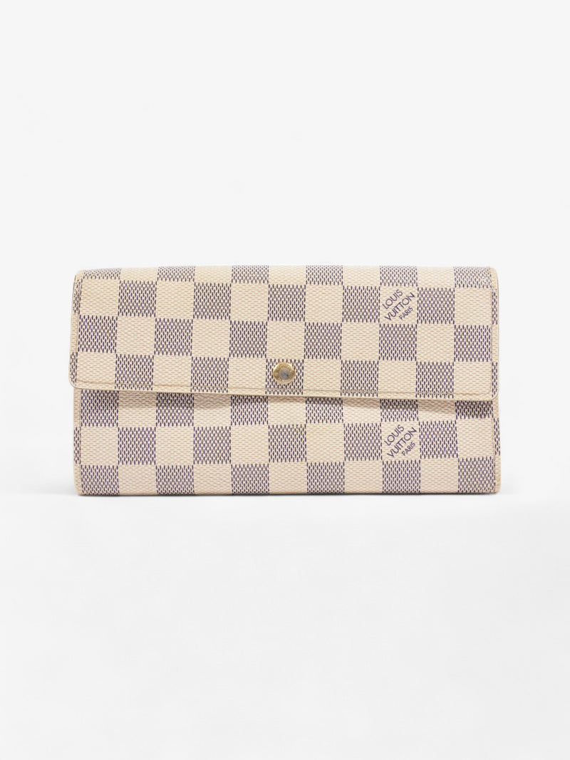  Louis Vuitton Porte Tresor Wallet Damier Azur Coated Canvas