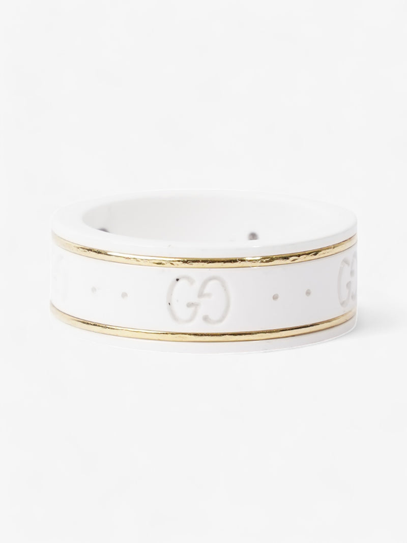  Gucci Icon Ring White / Gold 9