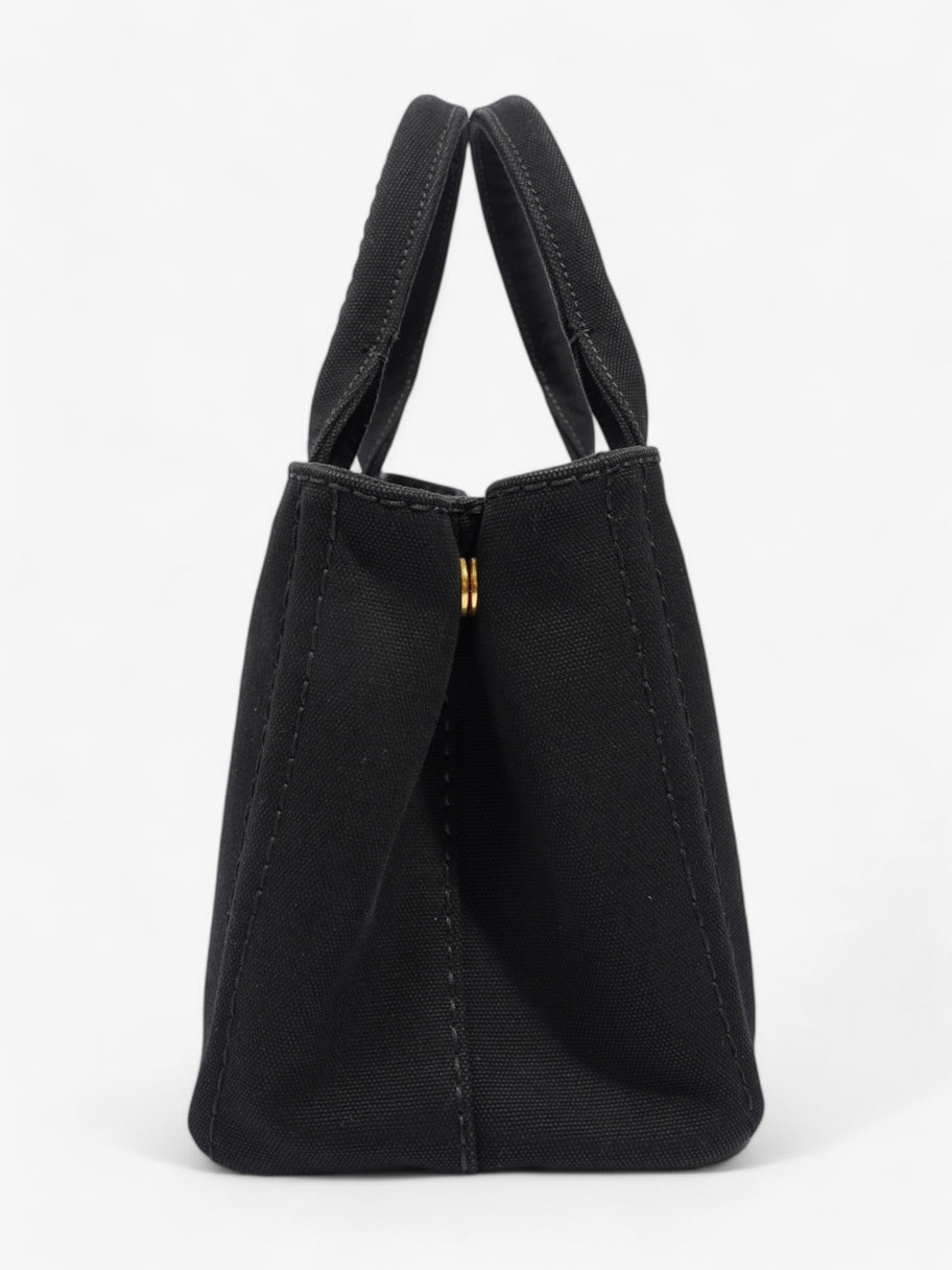 Prada Canapa 2 Way Handbag Black Cotton Image 3