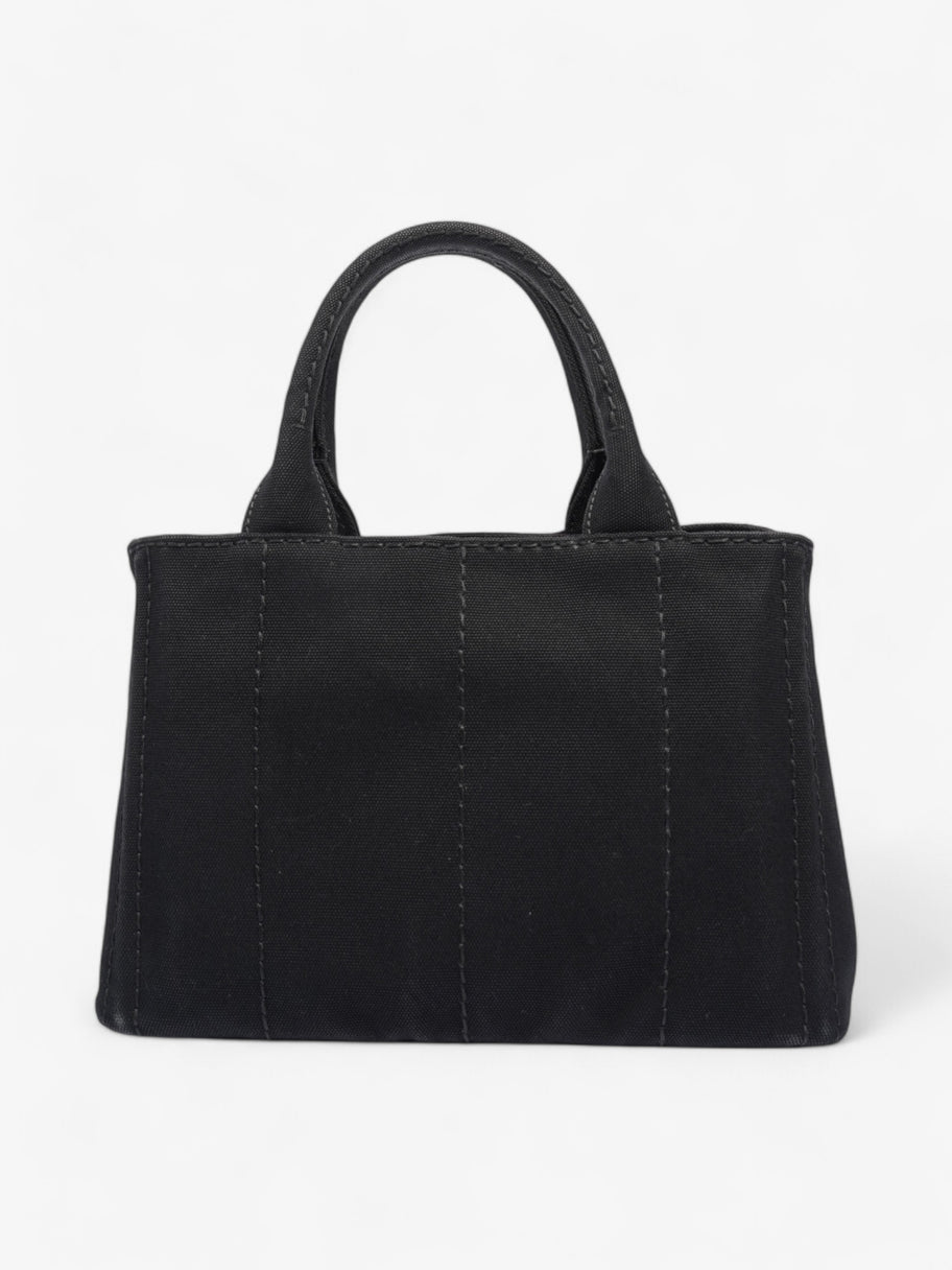 Prada Canapa 2 Way Handbag Black Cotton Image 4