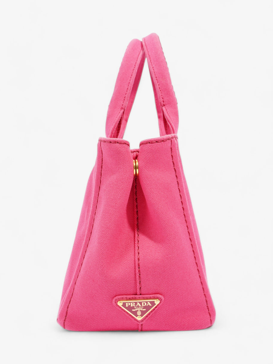 Prada Canapa 2 Way Handbag Pink Cotton Image 5