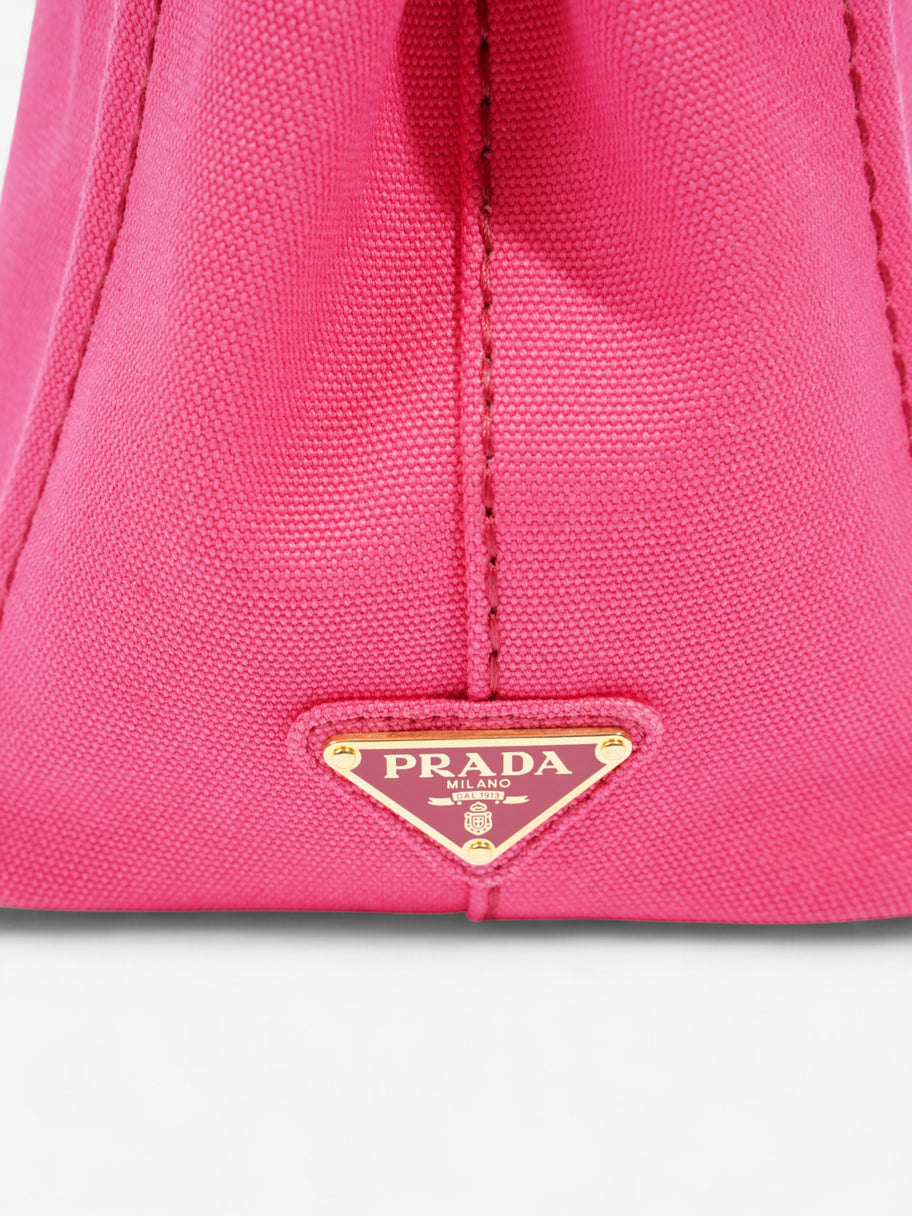 Prada Canapa 2 Way Handbag Pink Cotton Image 6