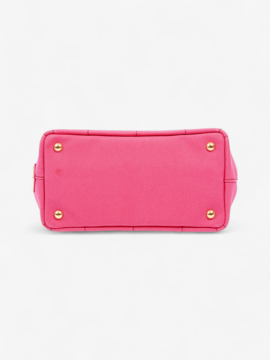 Prada Canapa 2 Way Handbag Pink Cotton Image 7