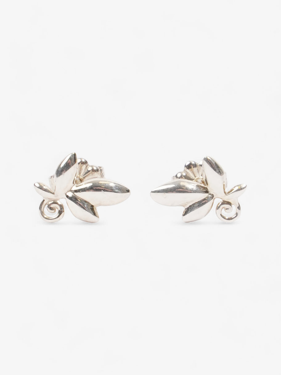 Tiffany and Co Paloma Picasso Olive Leaf Earrings Silver Silver Sterling Image 1