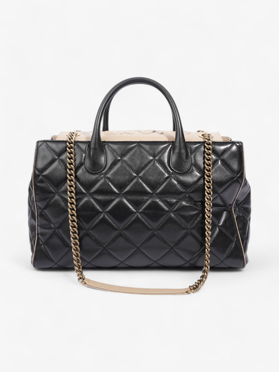 Chanel Portobello Tote Black / Beige Lambskin Leather Small Image 4