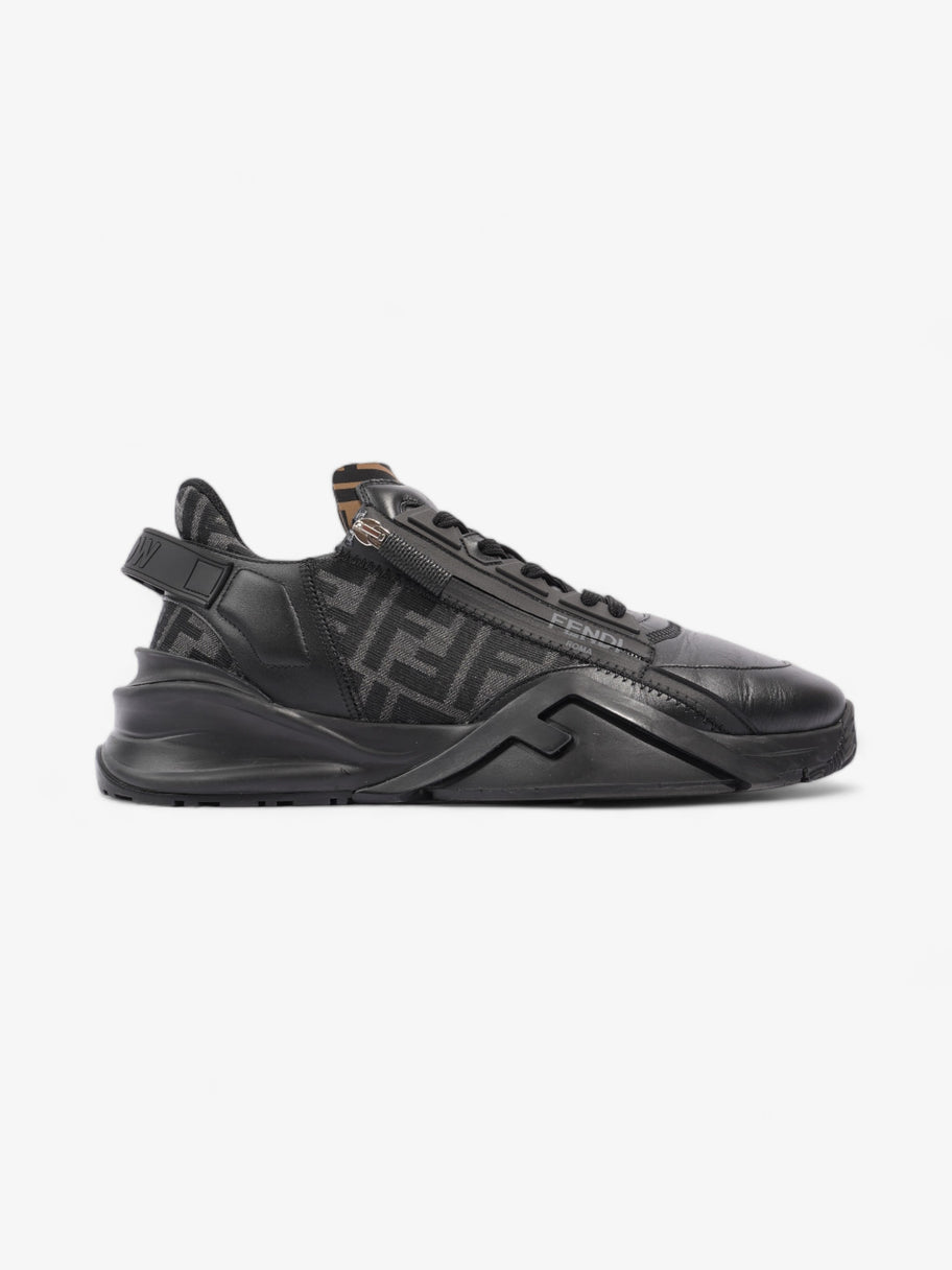 Fendi Flow Sneakers Black / Brown Leather EU 44 UK 10 Image 1