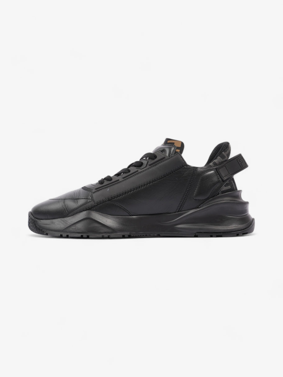 Fendi Flow Sneakers Black / Brown Leather EU 44 UK 10 Image 3