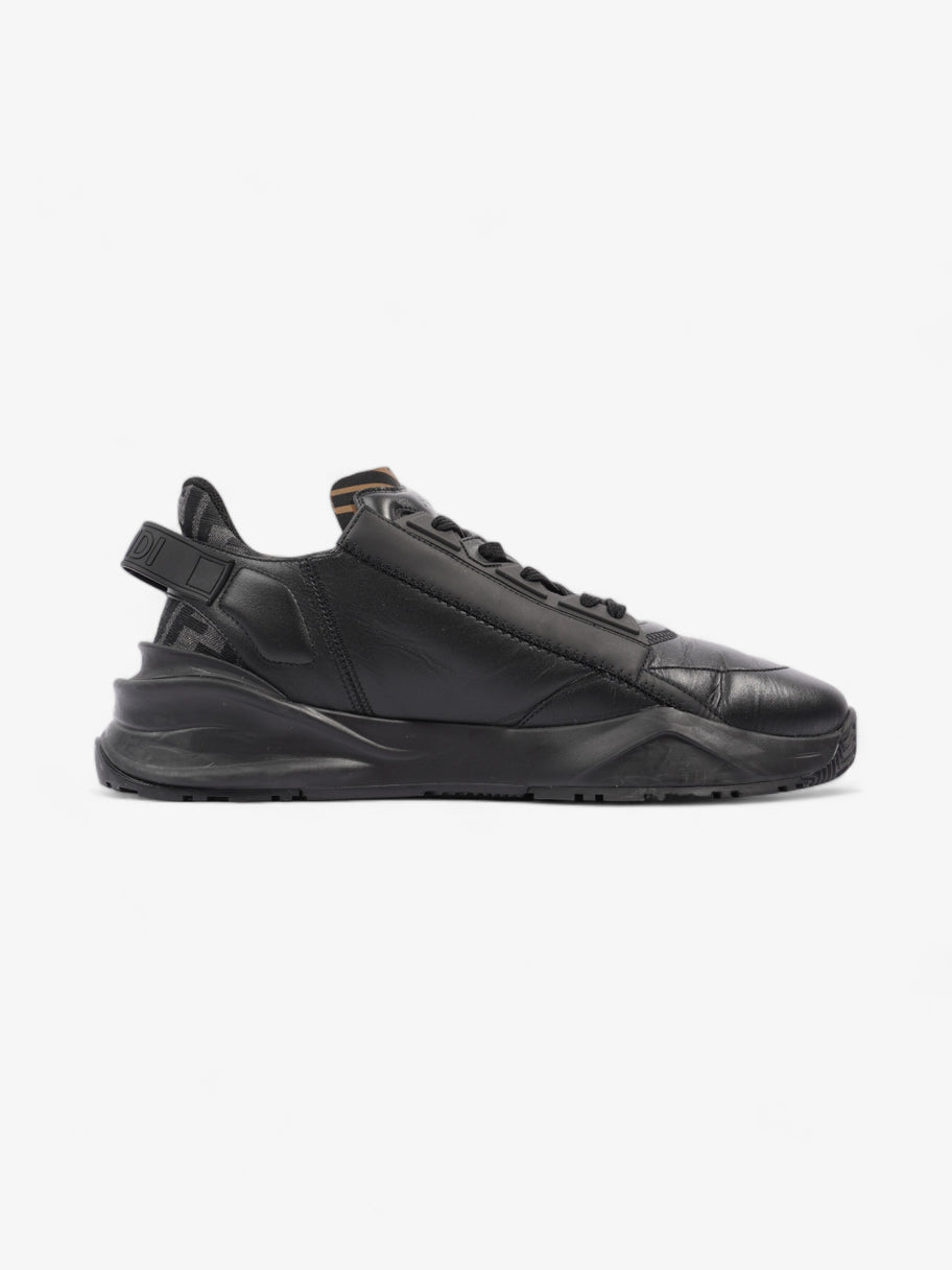 Fendi Flow Sneakers Black / Brown Leather EU 44 UK 10 Image 4