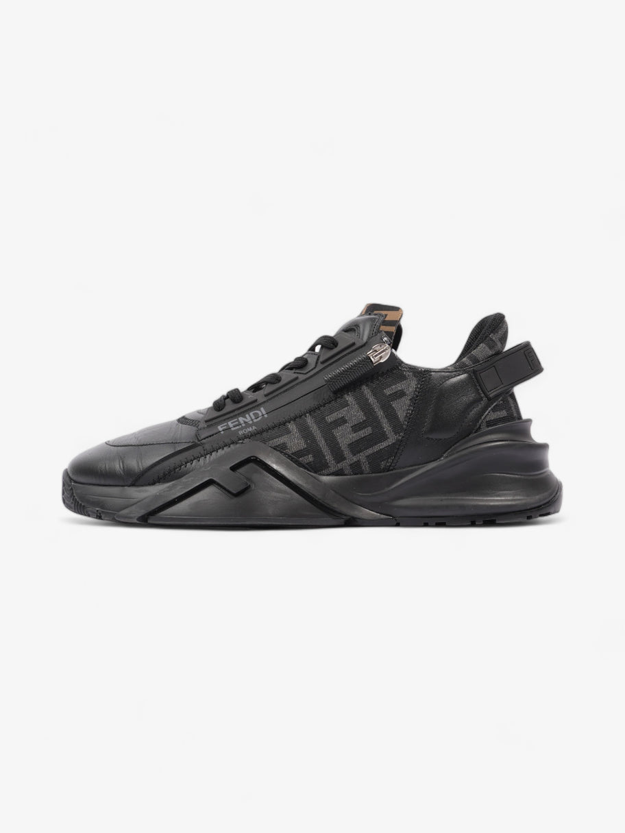 Fendi Flow Sneakers Black / Brown Leather EU 44 UK 10 Image 5