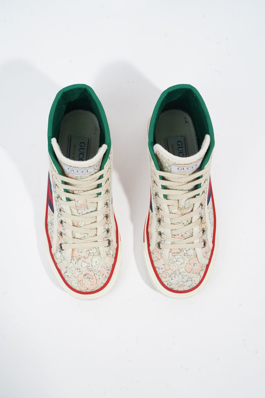 Gucci Tennis 1977 High Top Floral Print Canvas EU 35.5 UK 2.5 Image 8