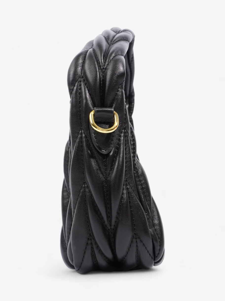 Miu Miu Hobo Bag Black Matelasse Leather Image 3