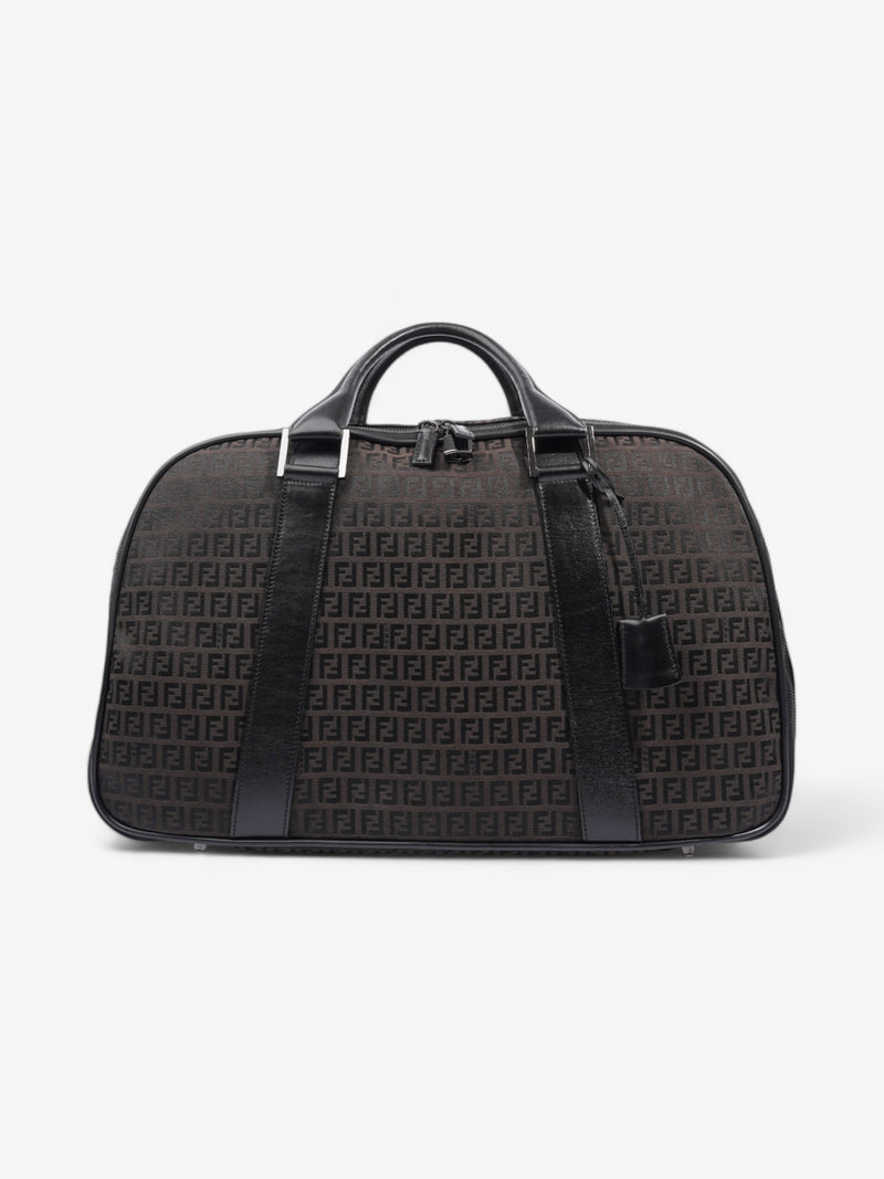  Fendi FF Duffle Bag Black / Tobacco Canvas