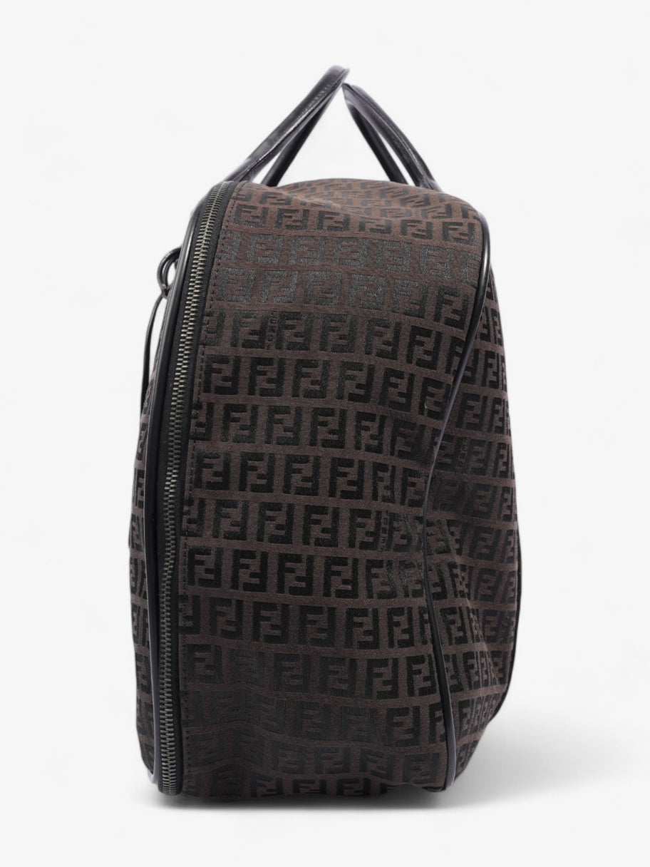 Fendi FF Duffle Bag Black / Tobacco Canvas Image 3