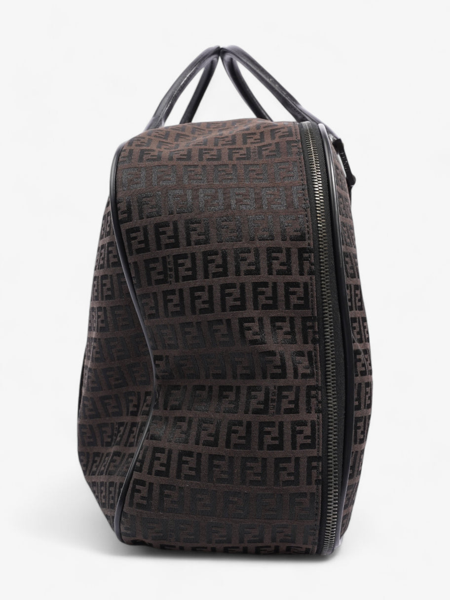 Fendi FF Duffle Bag Black / Tobacco Canvas Image 5