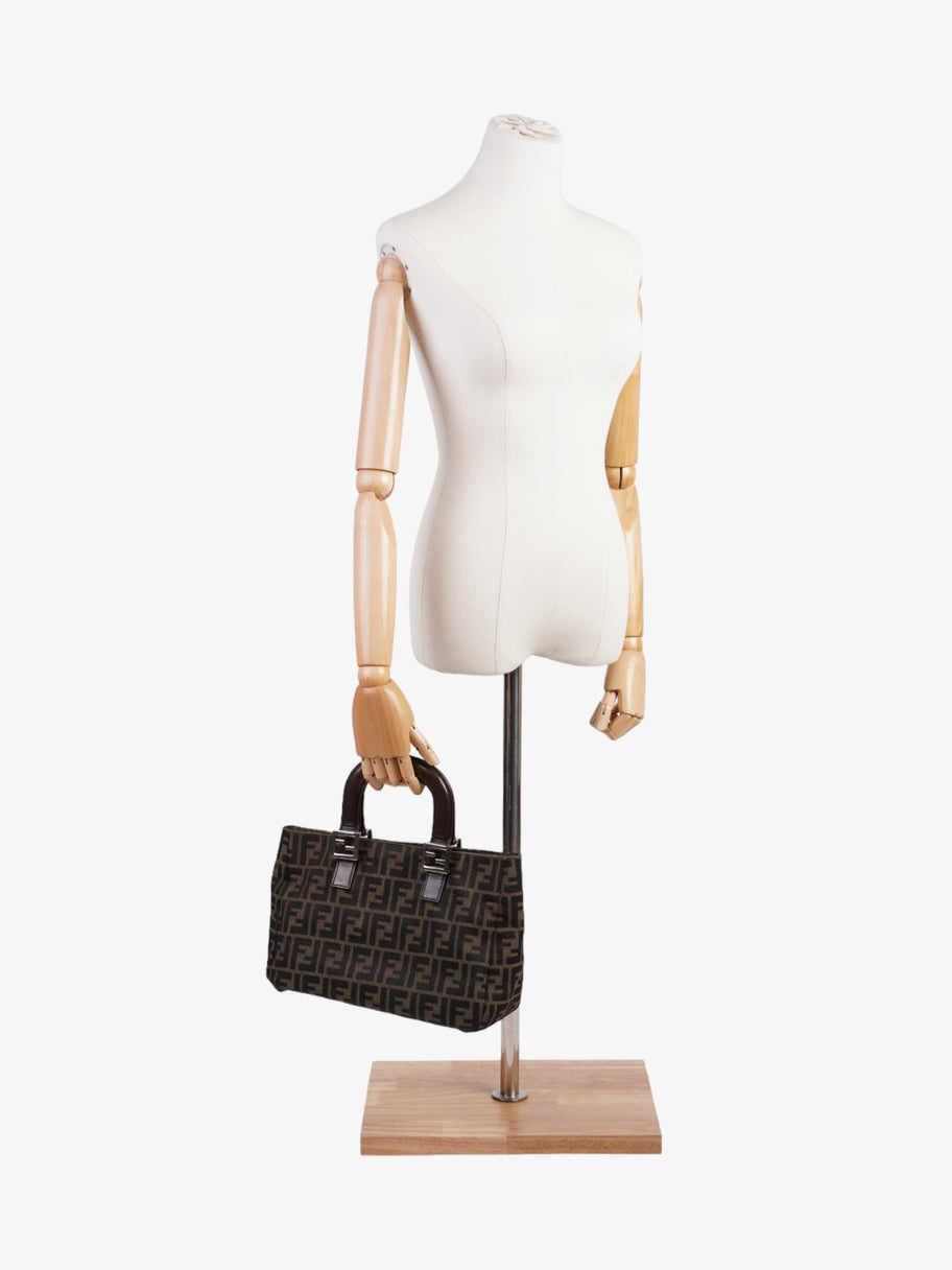 Fendi Zucca Tote Brown Canvas Image 2