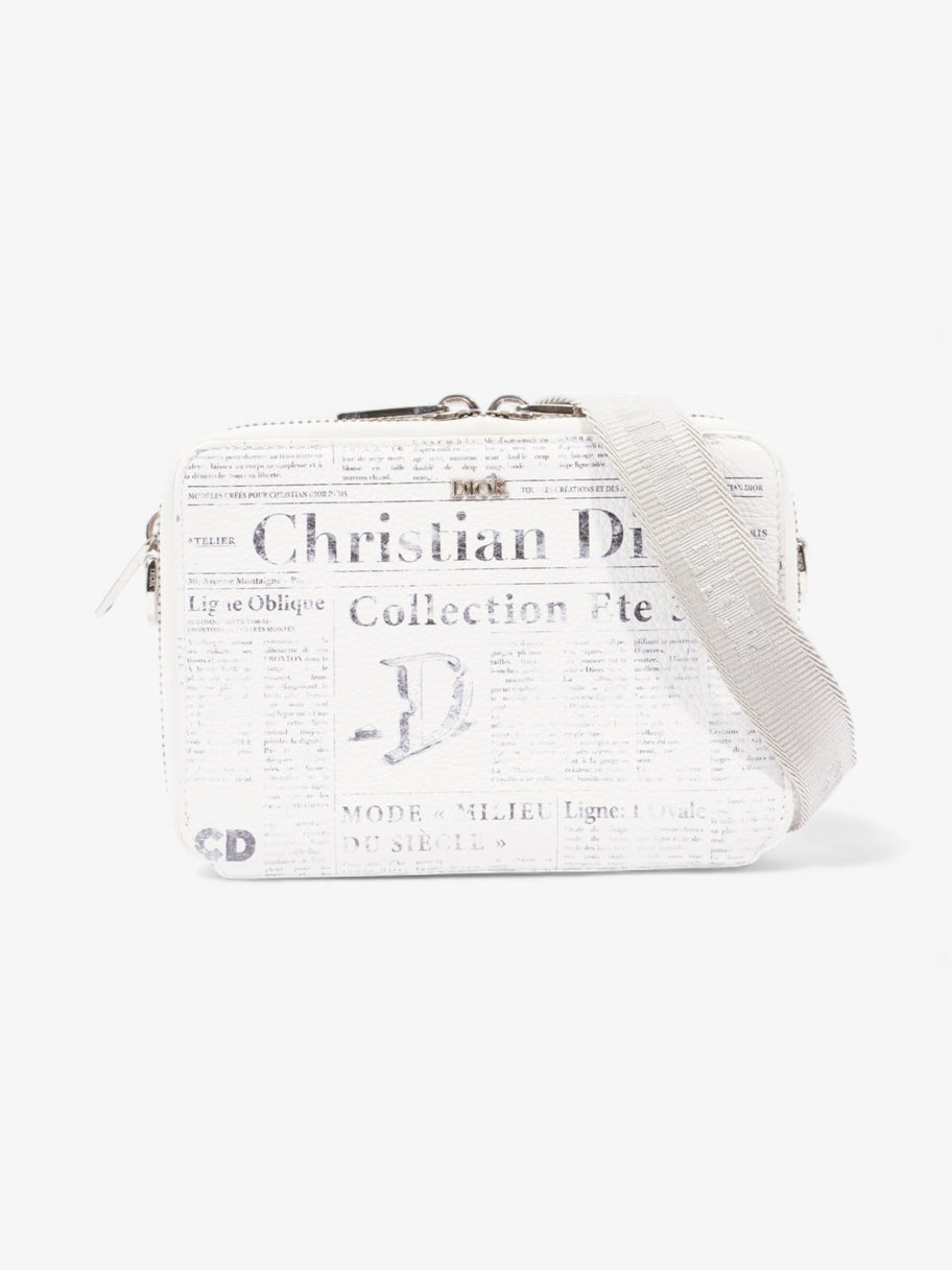 Christian Dior x Daniel Arsham Wallet On Strap White / Black Leather Image 1