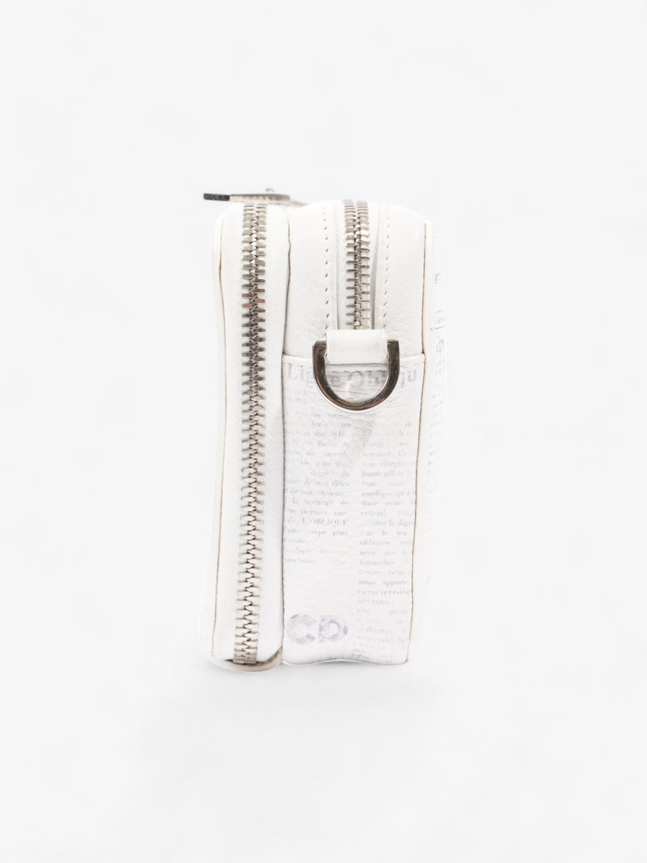 Christian Dior x Daniel Arsham Wallet On Strap White / Black Leather Image 3