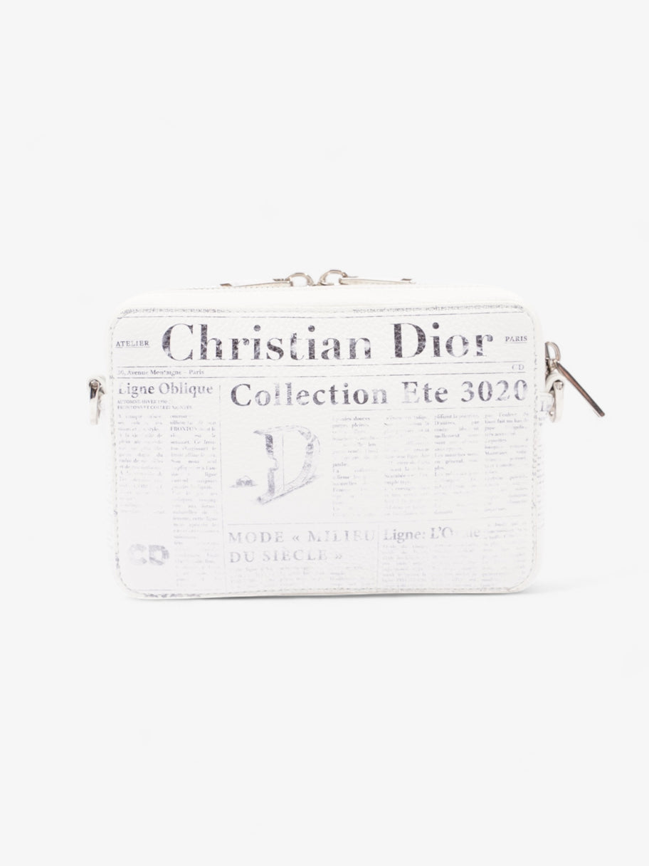 Christian Dior x Daniel Arsham Wallet On Strap White / Black Leather Image 4