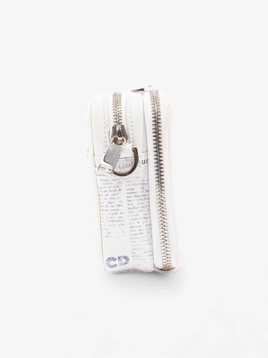 Christian Dior x Daniel Arsham Wallet On Strap White / Black Leather Image 5