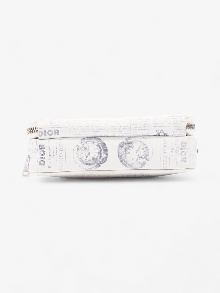 Christian Dior x Daniel Arsham Wallet On Strap White / Black Leather Image 6