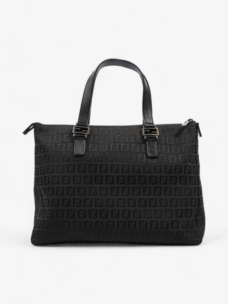 Fendi Zucca Tote Black Canvas Image 4