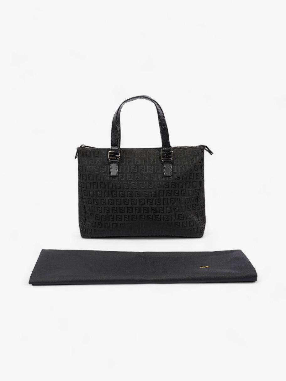 Fendi Zucca Tote Black Canvas Image 8