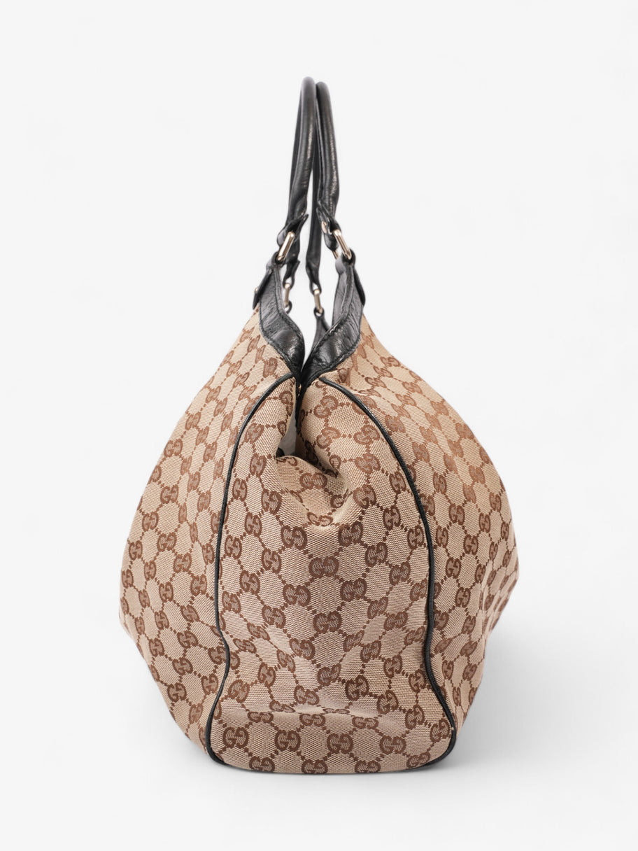 Gucci Sukey Large Beige And Ebony GG Supreme Canvas Image 3