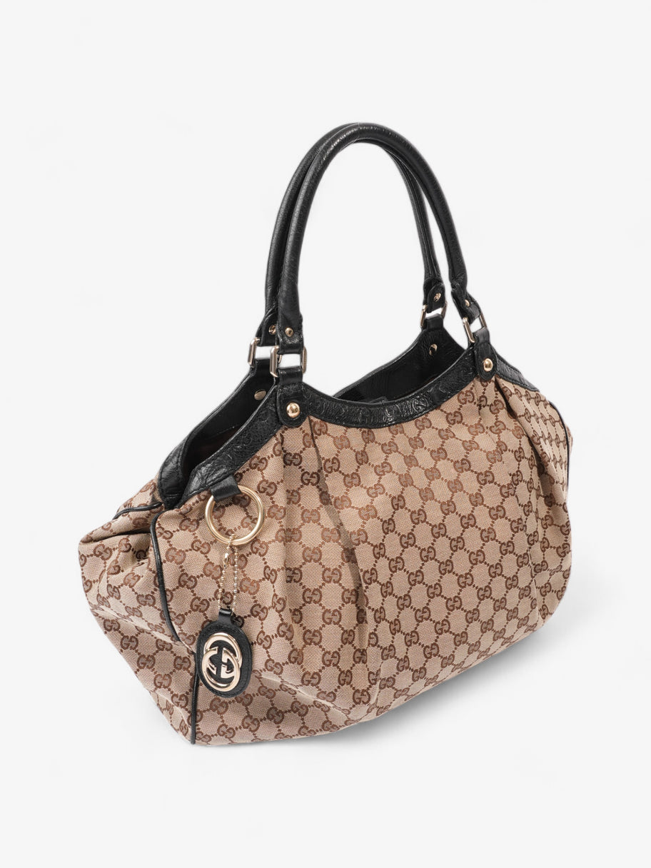 Gucci Sukey Large Beige And Ebony GG Supreme Canvas Image 7