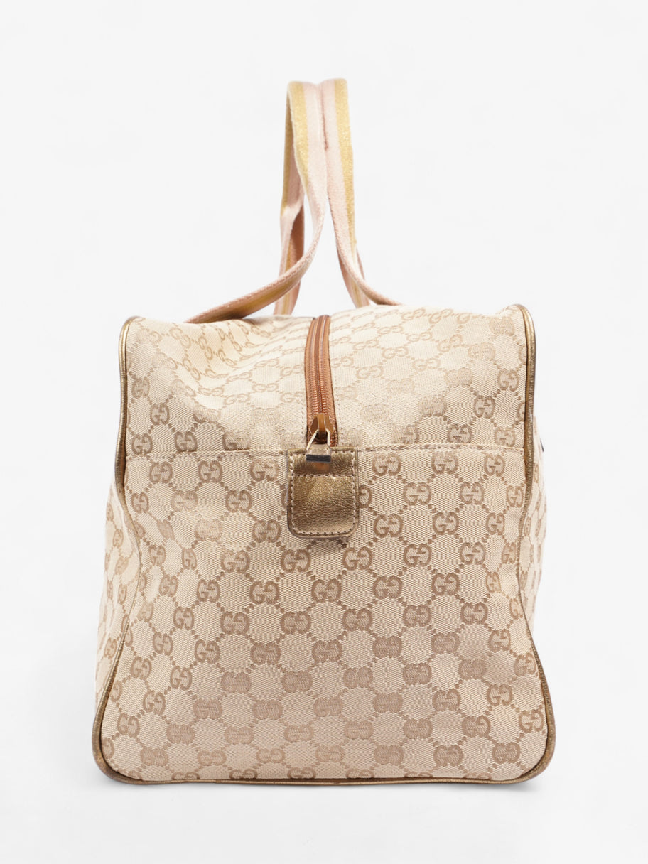 Gucci Interlocking G Travel Bag GG Supreme / Gold / Pink Canvas Image 3