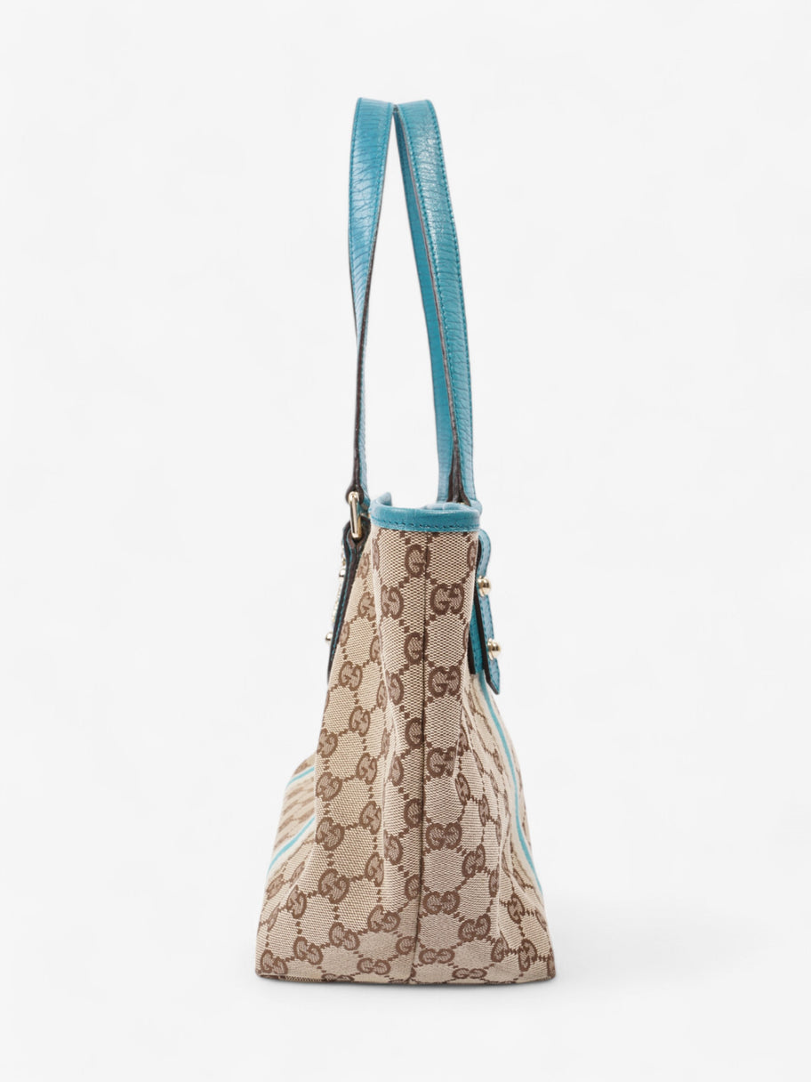 Gucci Jolicoeur Tote GG Supreme / Turquoise Canvas Image 3