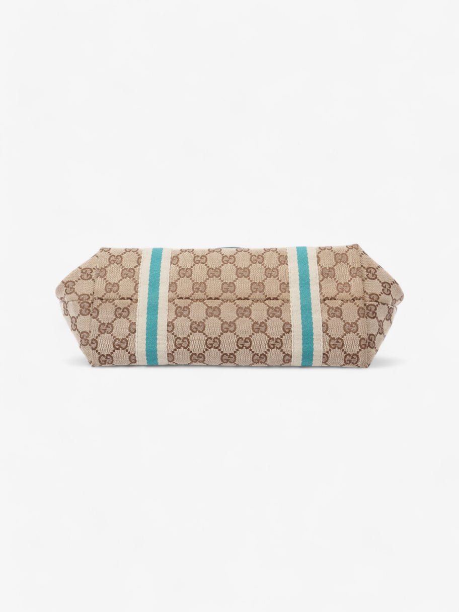 Gucci Jolicoeur Tote GG Supreme / Turquoise Canvas Image 6