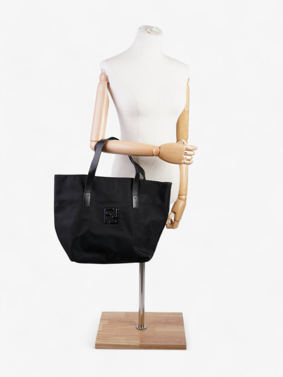 Fendi FF Tote Black Nylon Luxe Collective