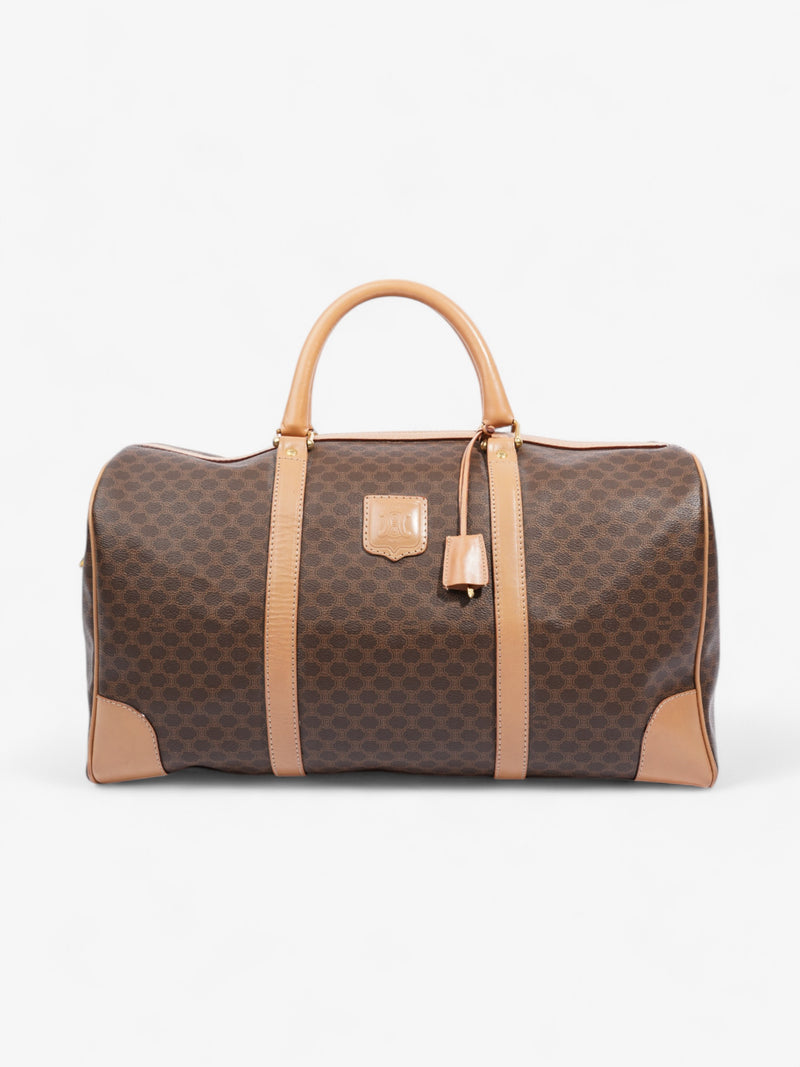  Celine Triomphe Bowling Bag Brown Coated Canvas