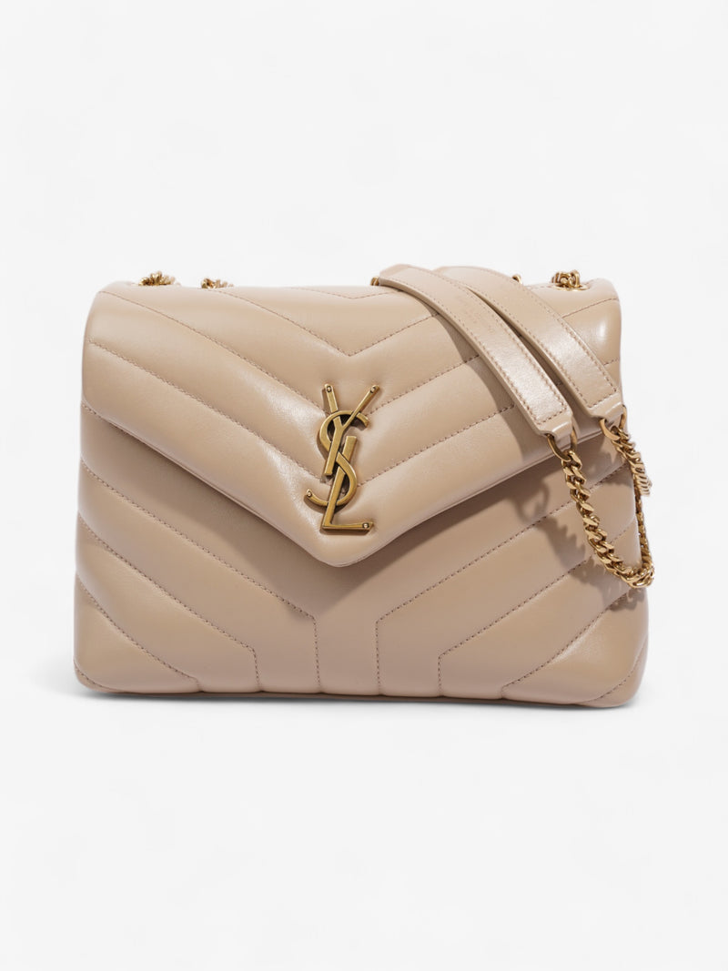  Saint Laurent Lou Lou Light Beige Calfskin Leather Small