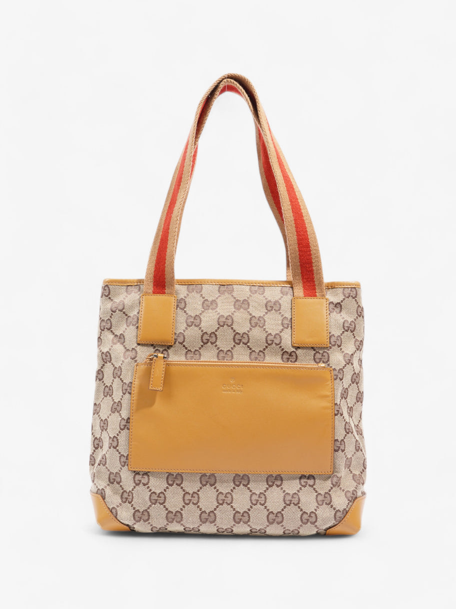 Gucci GG Canvas Tote Monogram / Red Canvas Image 1