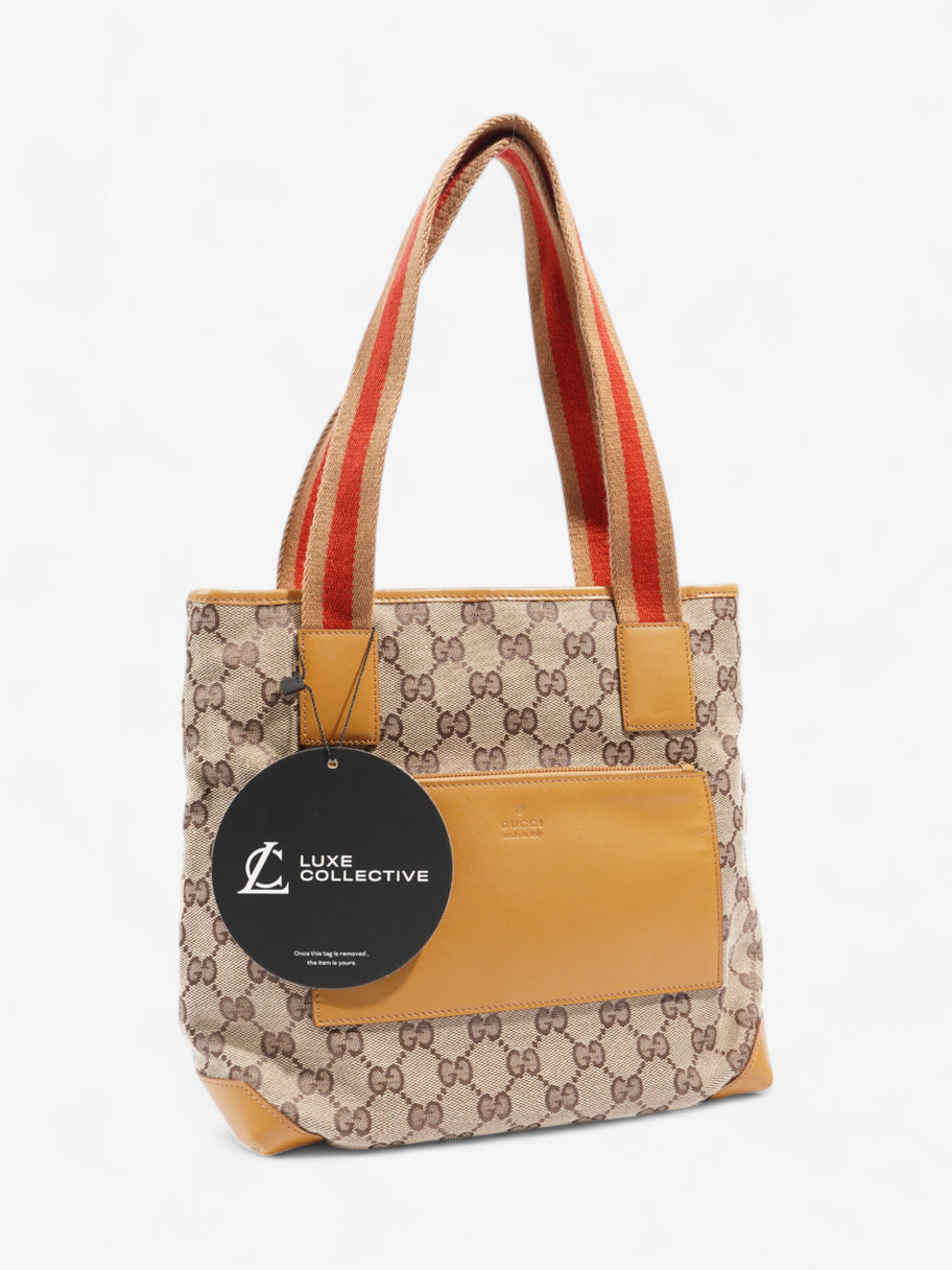 Gucci GG Canvas Tote Monogram / Red Canvas Image 11