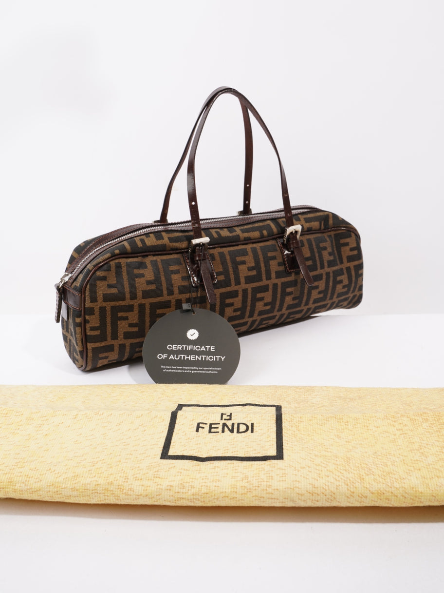 Fendi Zucca Shoulder Bag Brown / Tobacco Canvas Image 9